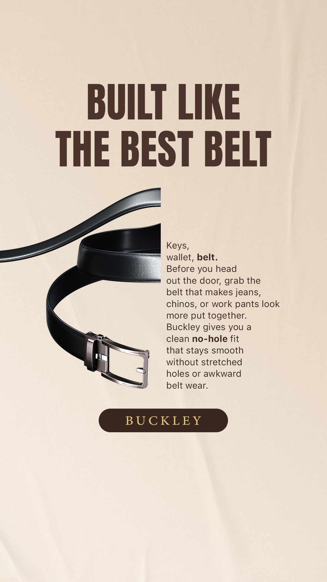 Buckley Belts Facebook ad
