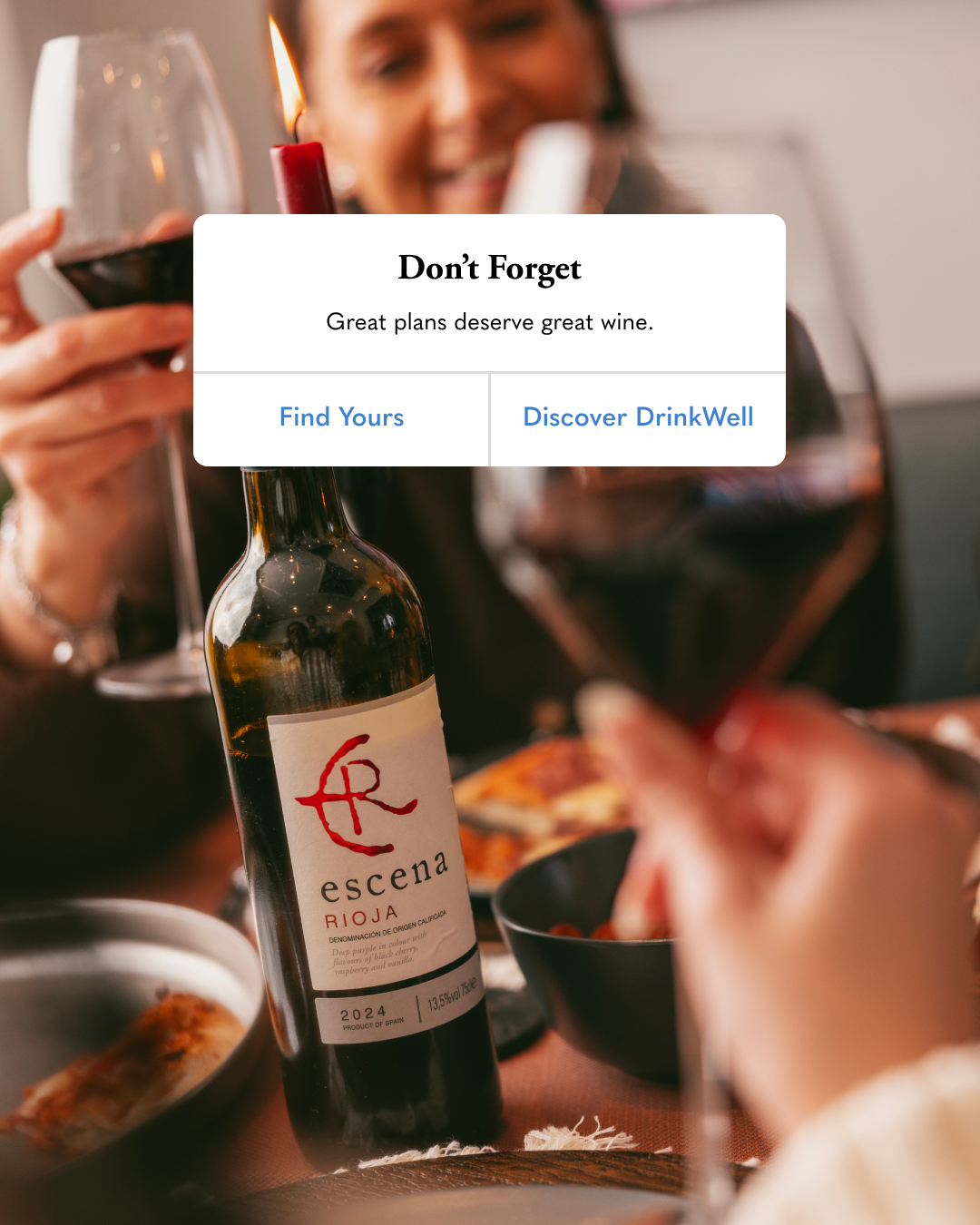 DrinkWell UK Facebook ad: Flexible wine delivery, your way.
