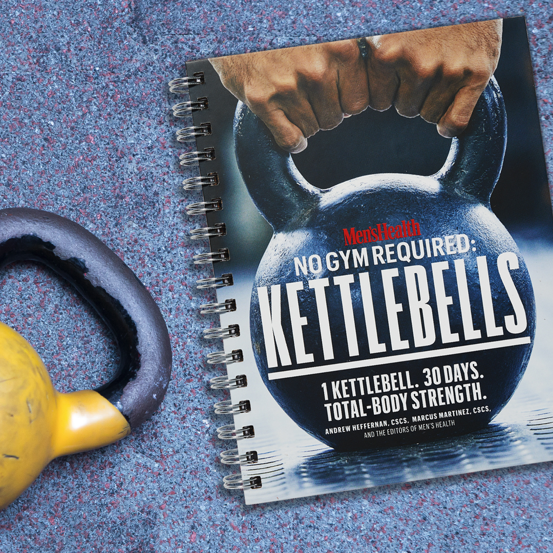 Men's Health Facebook ad: No Gym Required: Kettlebells Edition