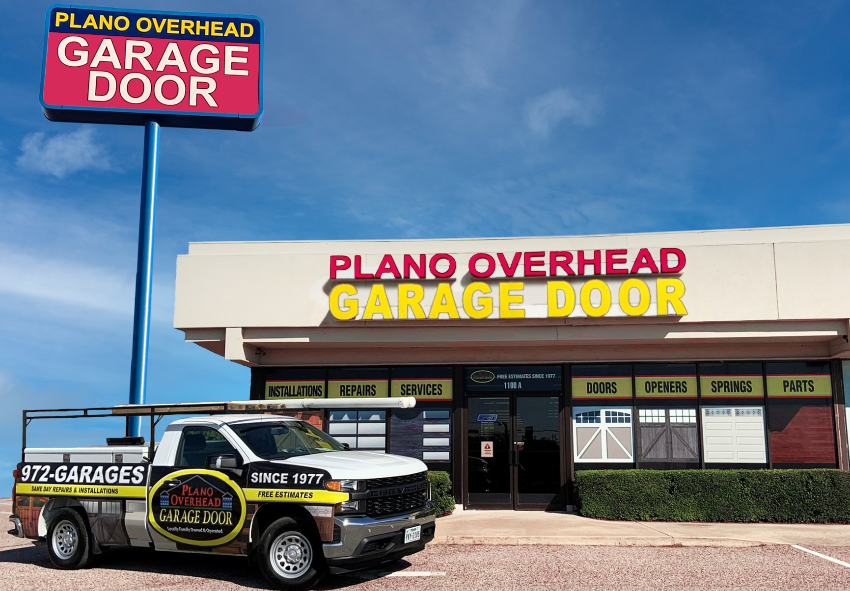 Plano Overhead Garage Door Facebook ad