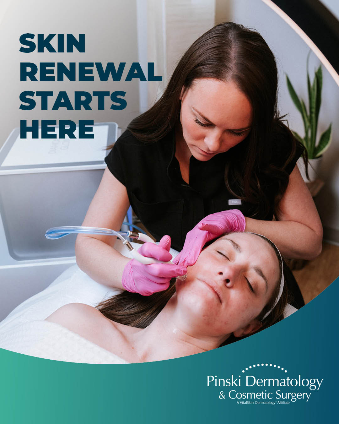 Pinski Dermatology & Cosmetic Surgery, S.C. Facebook ad: Healthy Skin. Elevated Care.