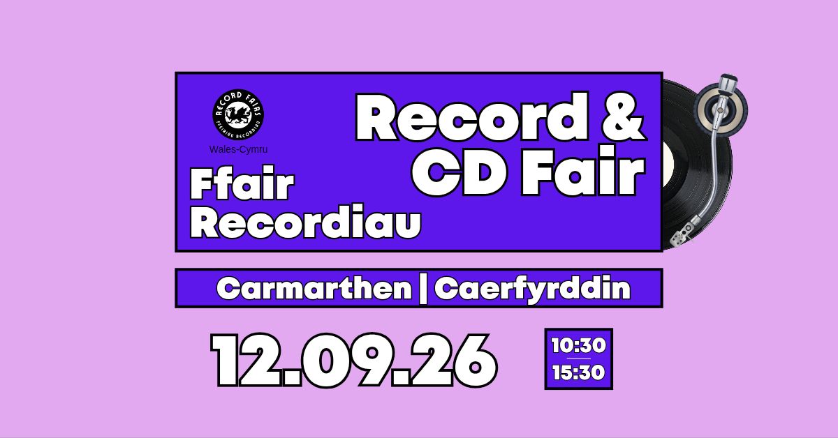 Record Fairs Wales/Cymru Facebook ad: Carmarthen Record & CD Fair | Ffair Recordiau Caerfyrddin
