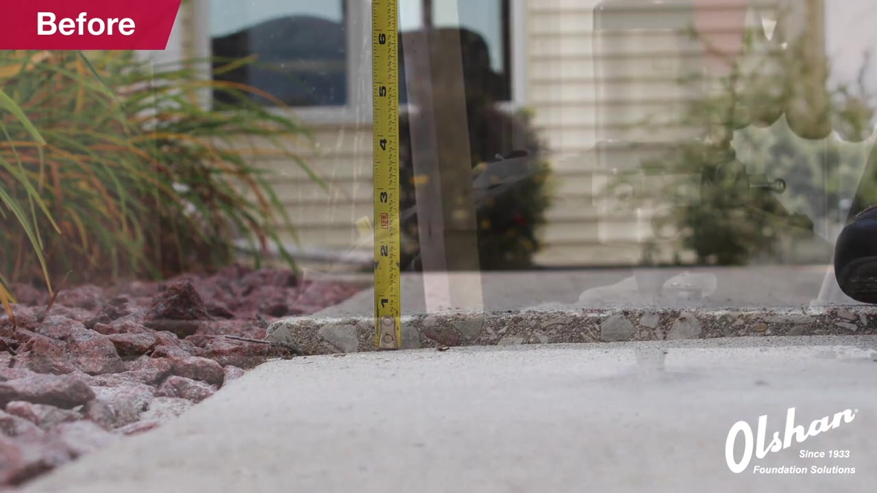 Olshan Foundation Repair Facebook ad: 30-Minute Concrete Leveling Service
