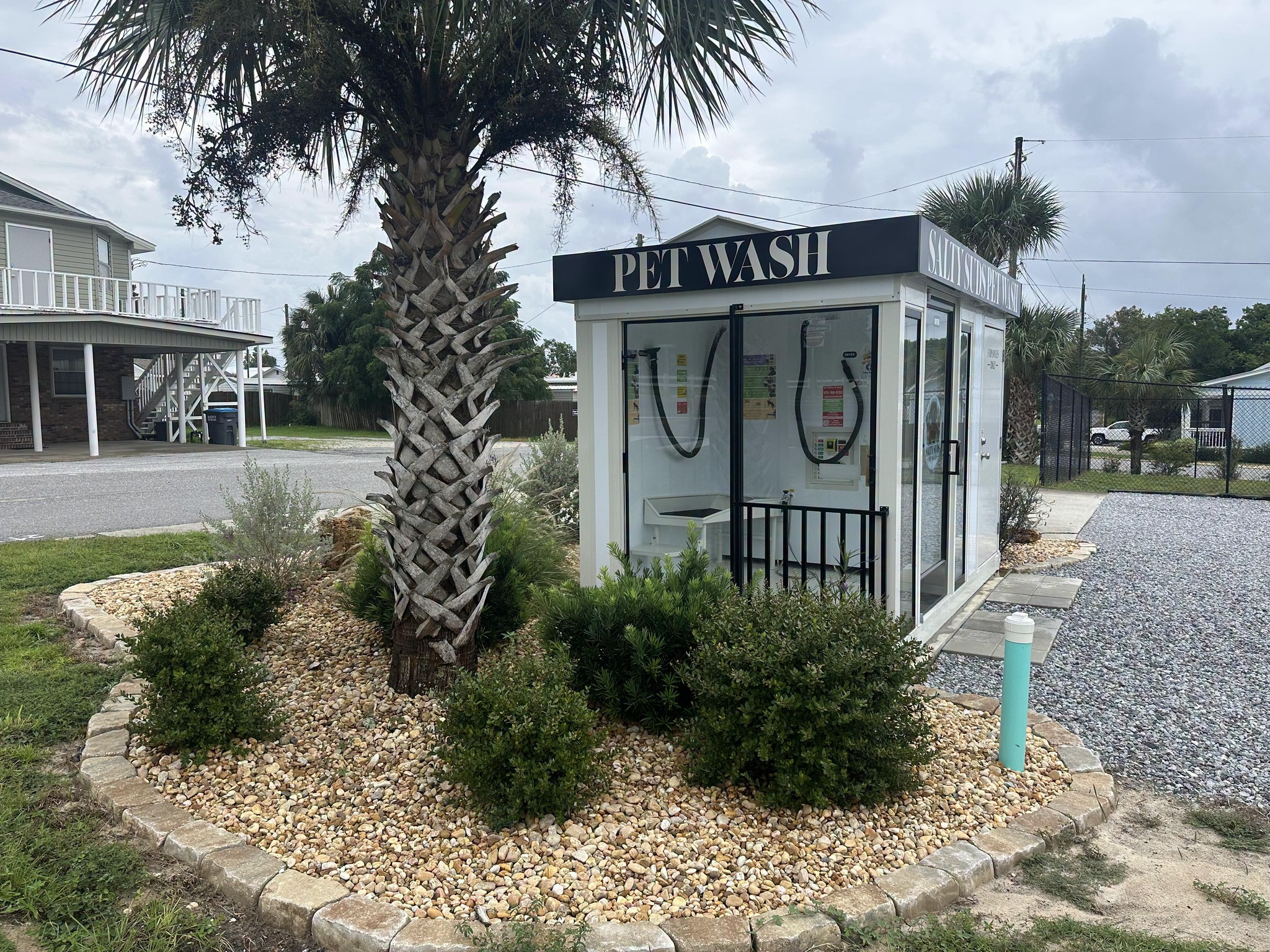 Salty Suds Pet Wash Facebook ad: Self serve, climate controlled pet wash unit