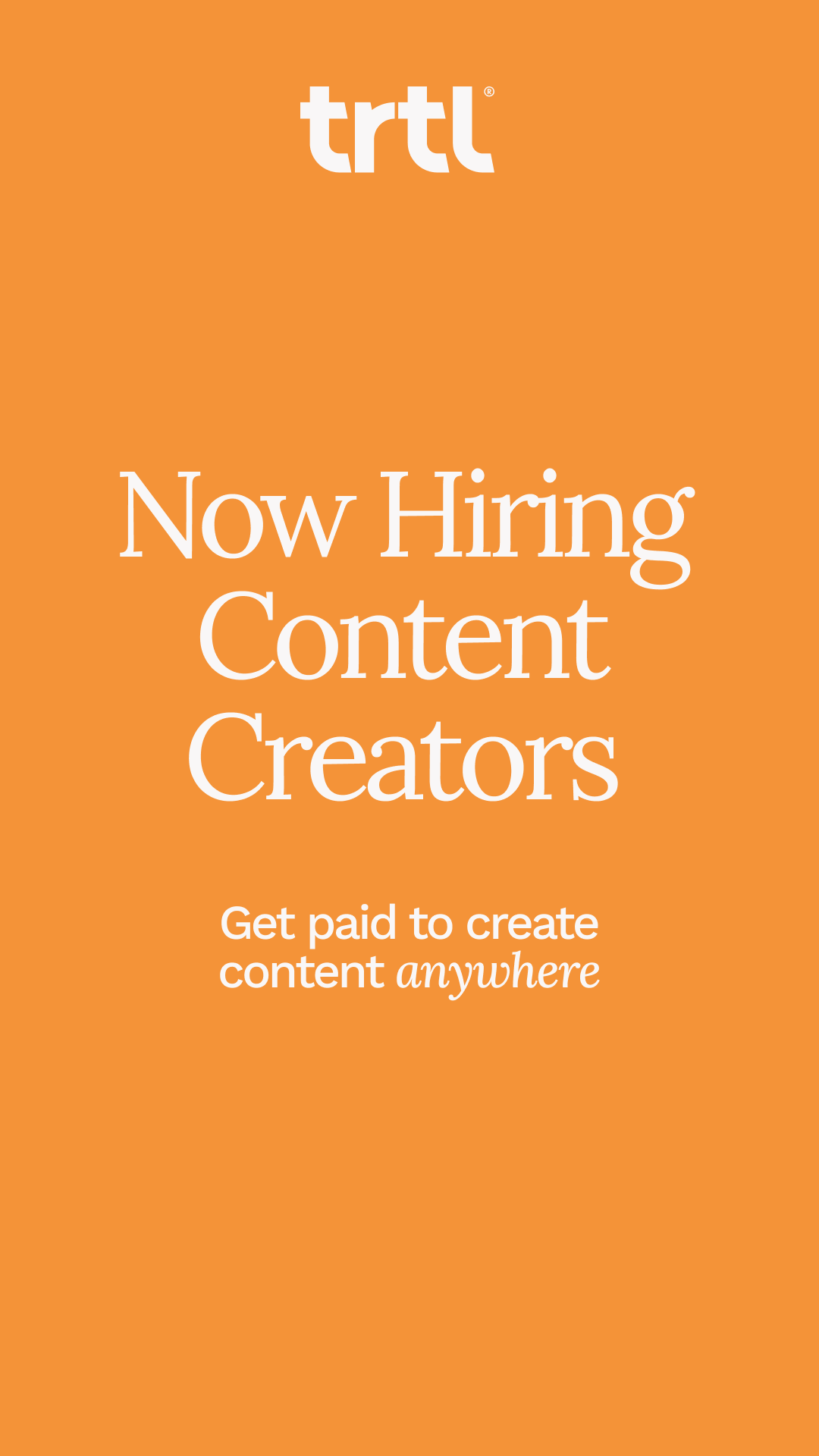 Trtl Facebook ad: Travel Creators Wanted