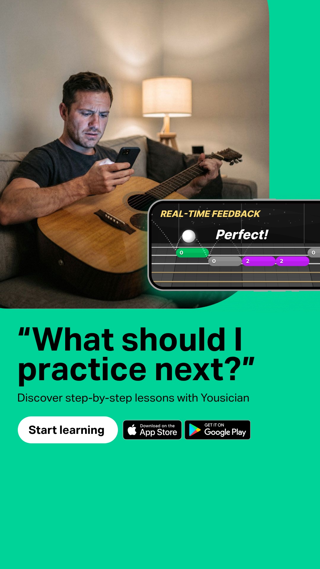 Yousician Facebook ad