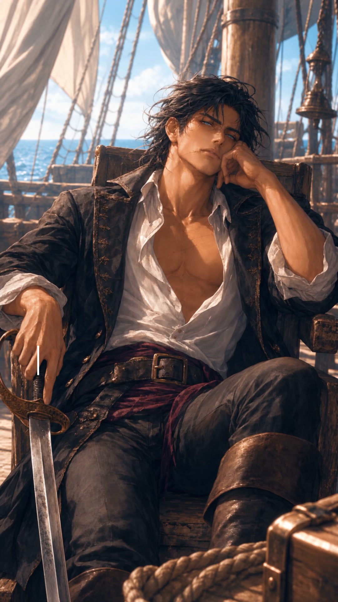 Hazy - Interactive Romance Facebook ad: Caught by the Pirate King.