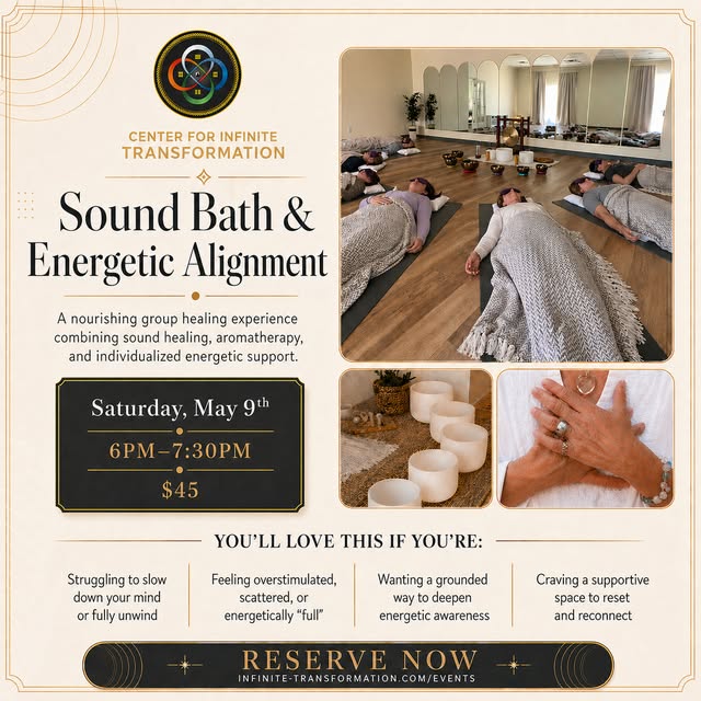 Center For Infinite Transformation Facebook ad: Align and Replenish