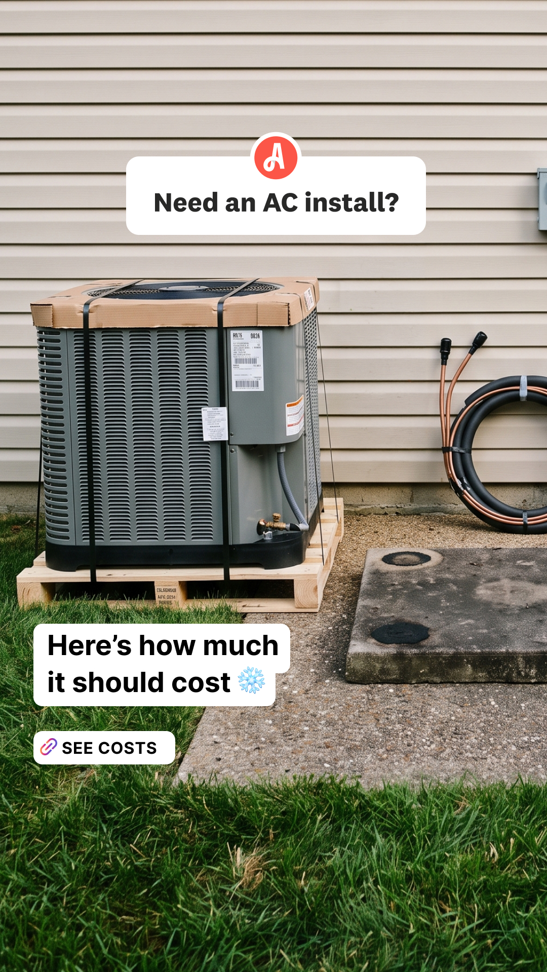 Angi Facebook ad: HVAC Installation Costs 101