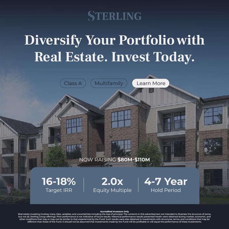 Sterling Group Facebook ad: Explore exclusive real estate investments built for…