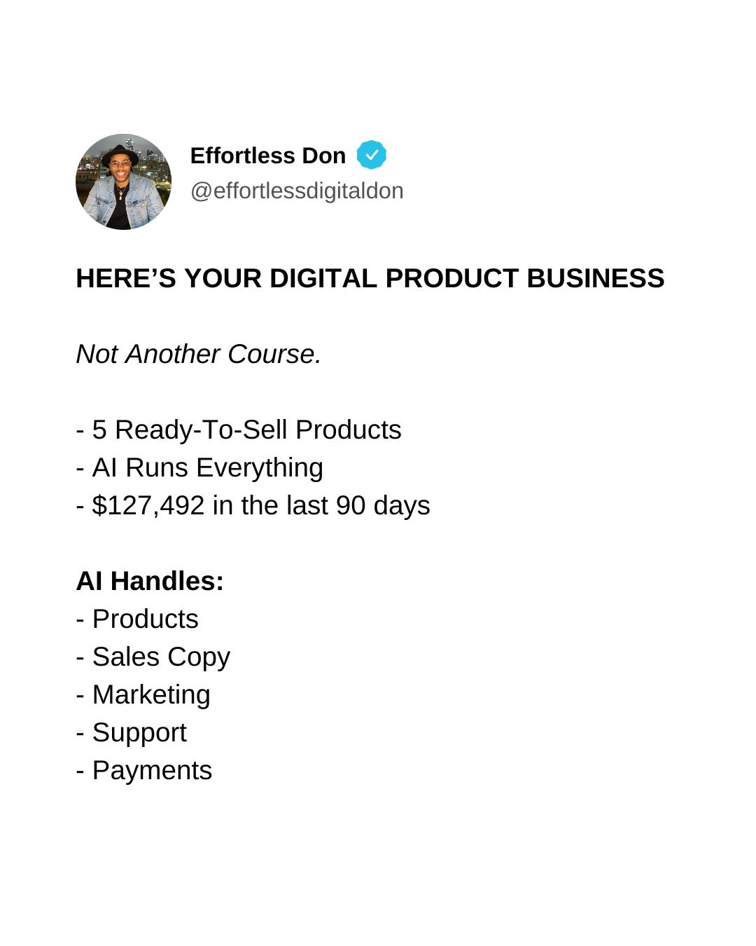 Effortless Digital Don Facebook ad