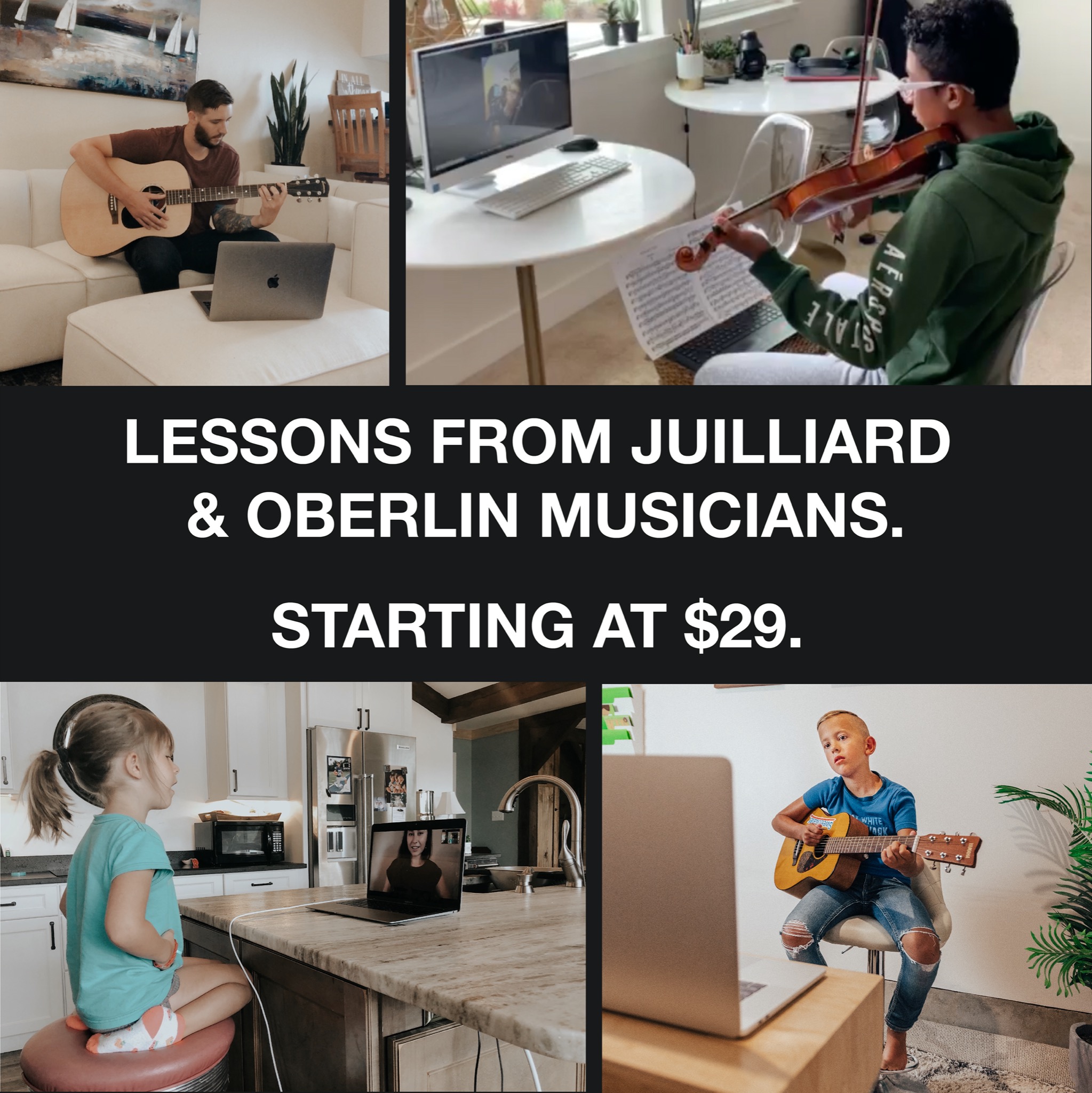 Virtu.Academy Facebook ad: PRIVATE ONLINE LESSONS - STARTING AT $29