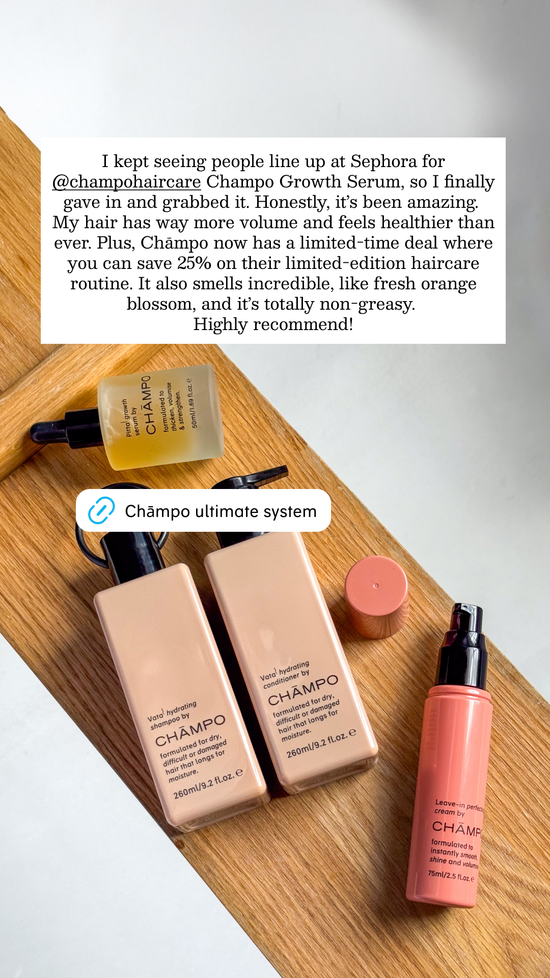 Chāmpo Haircare Facebook ad