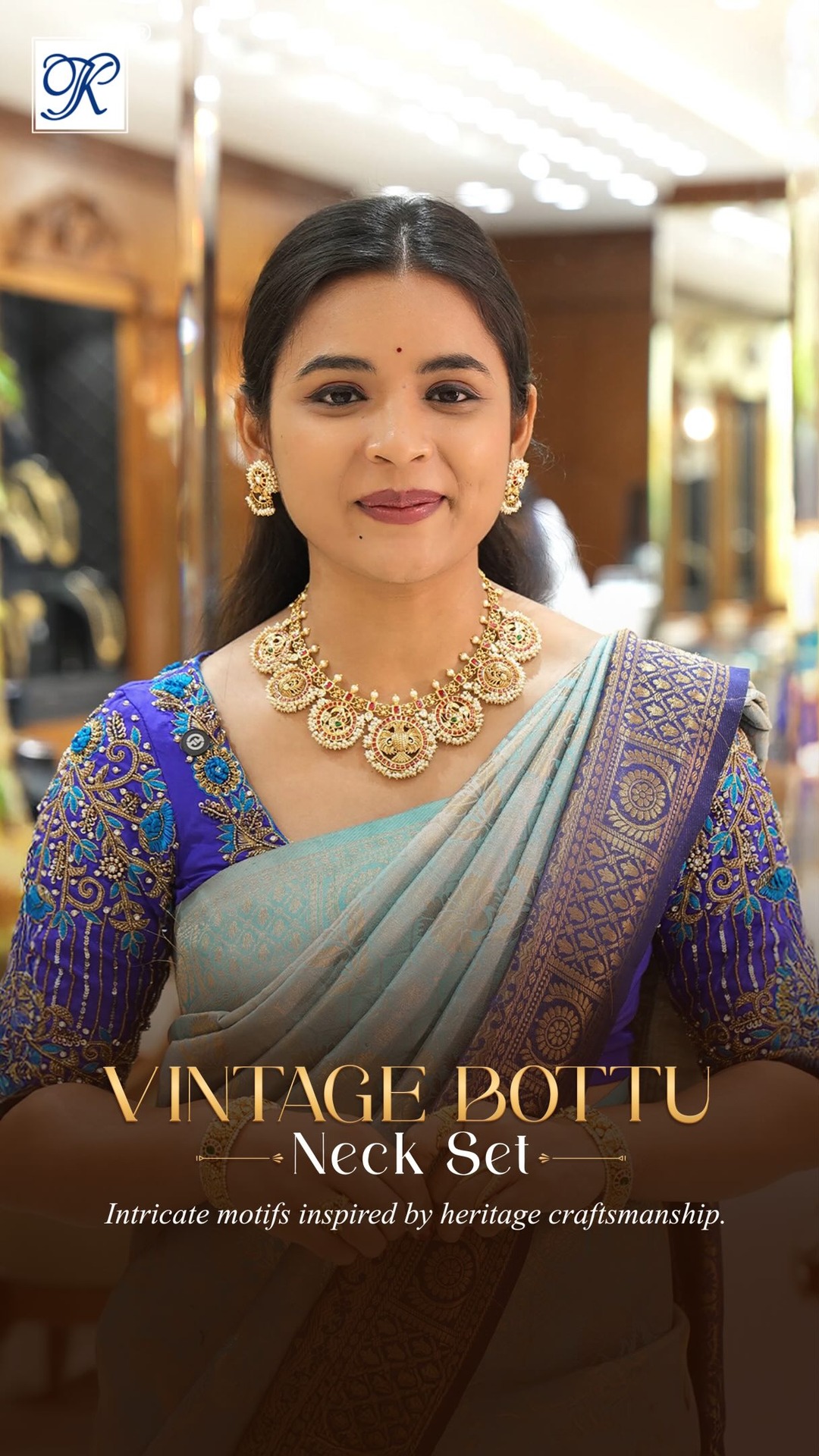 Krishna Diamond Gold Pearls & Gems Facebook ad: A grand celebration of colour and craftsmanship