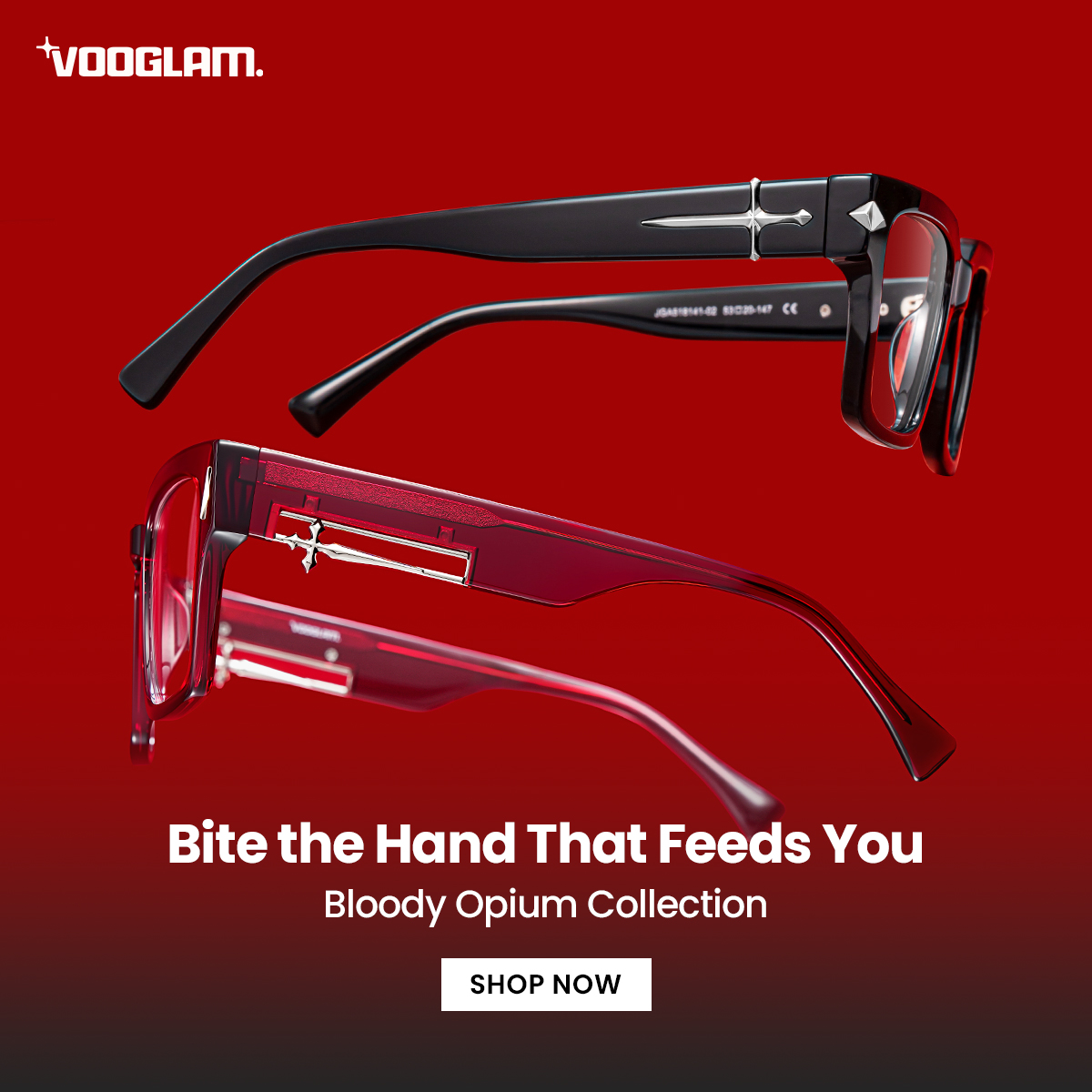 Vooglam Facebook ad: Bloody Opium: Limited Edition Black & Red Eyewear | Vooglam