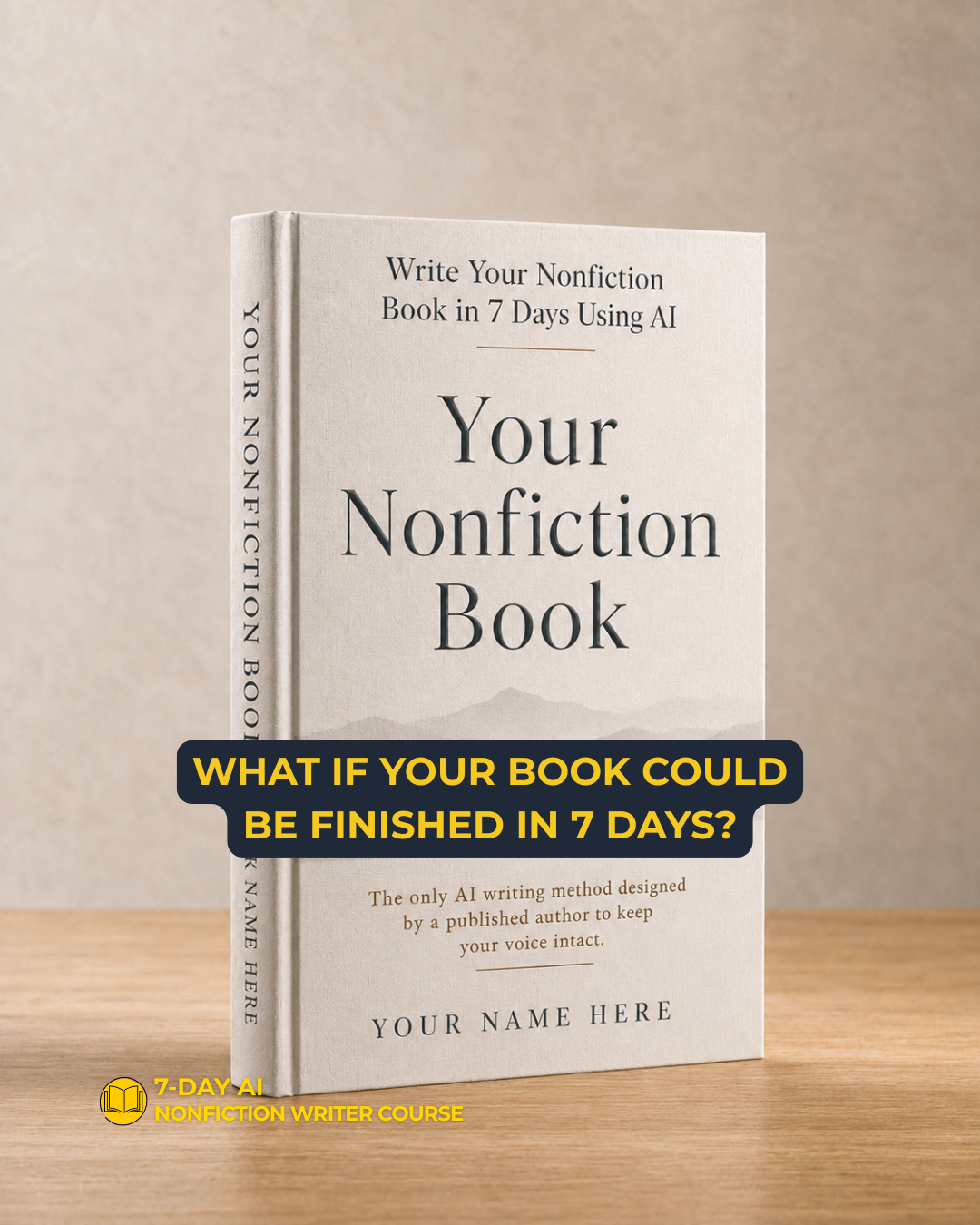 7 Day AI Writer Facebook ad: What if your book could be finished in 7 days?