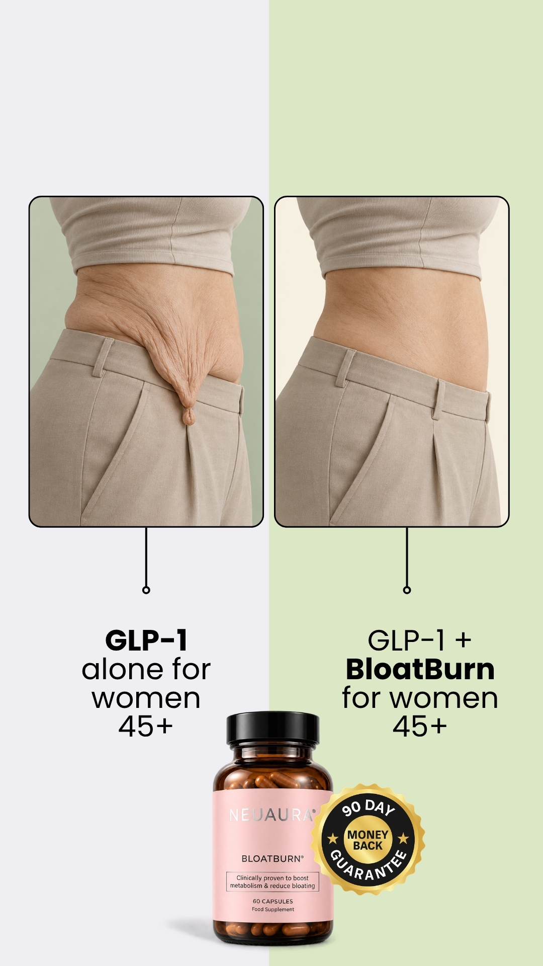 Neuaura Facebook ad: Beat Bloat in 60 Minutes