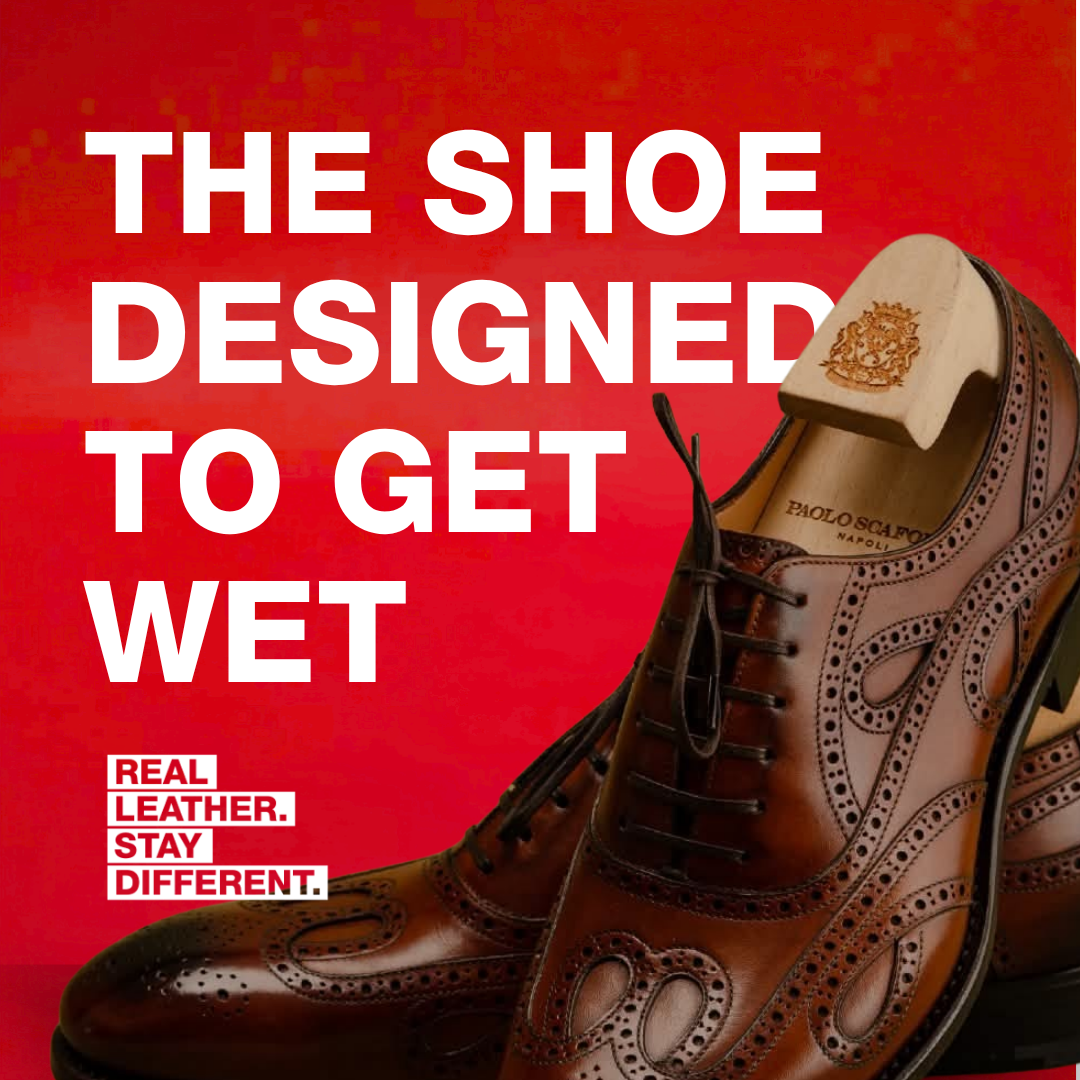 Real Leather - Stay Different Facebook ad: Designed for practicality, brogues have evolved into one…
