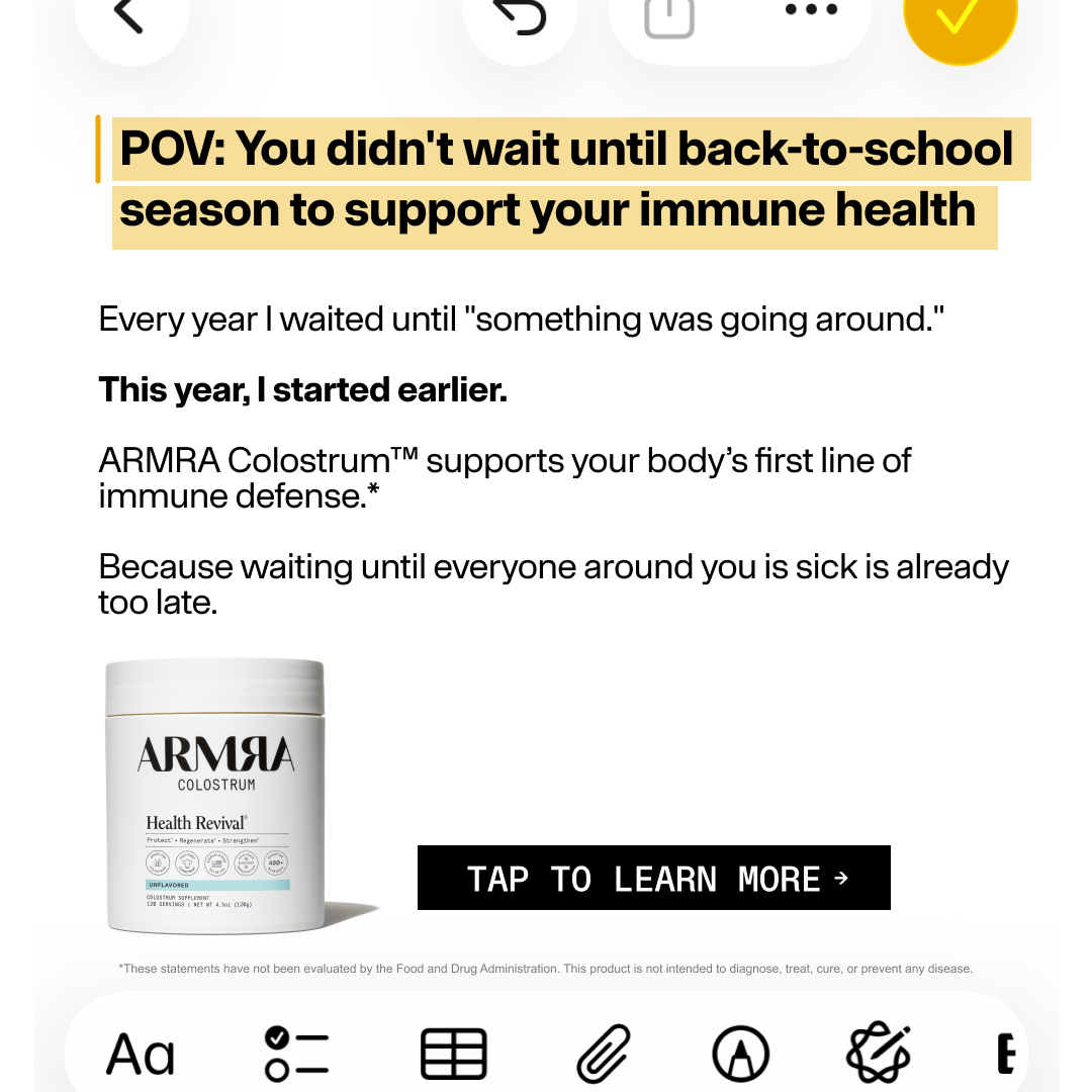ARMRA Facebook ad