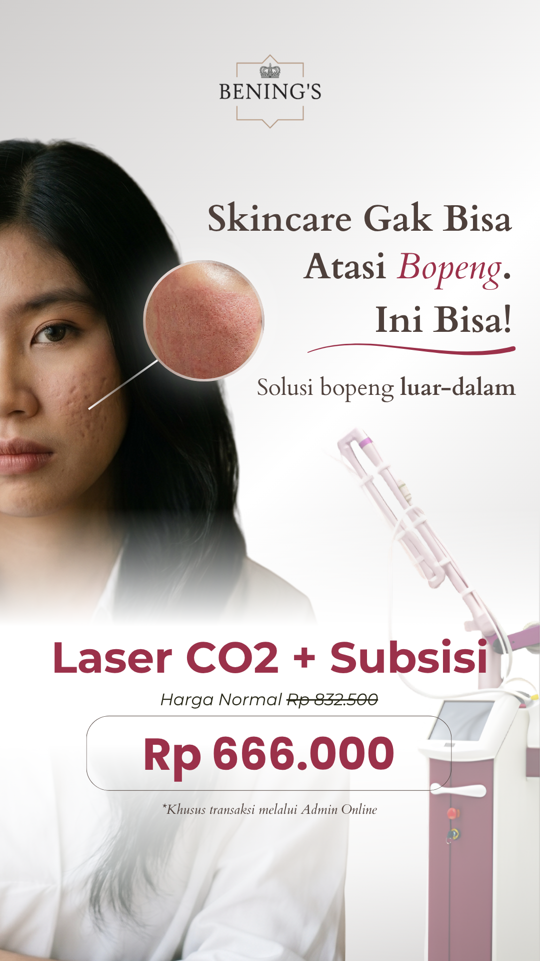 Bening''s Clinic Bogor Facebook ad from Jun 18, 2026