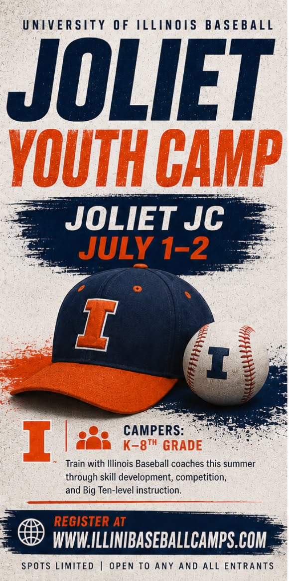 Illini Baseball Camps Facebook ad: Fighting Illini Baseball Baseball Camps | University of…