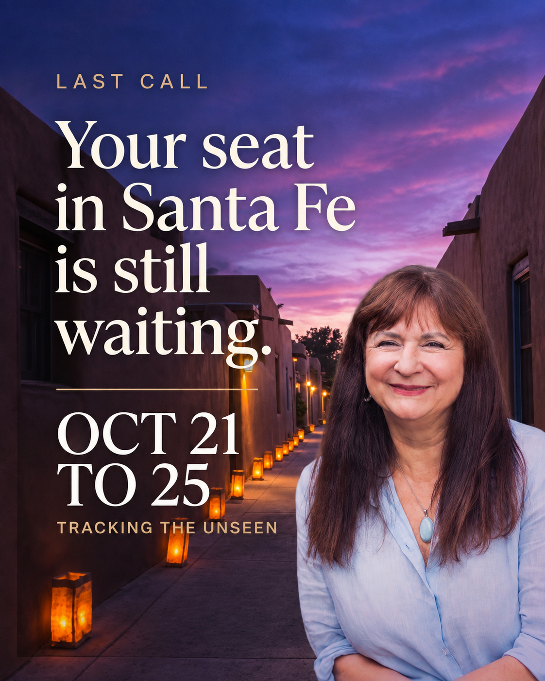 Denise Linn Facebook ad: Will you join us in Santa Fe?