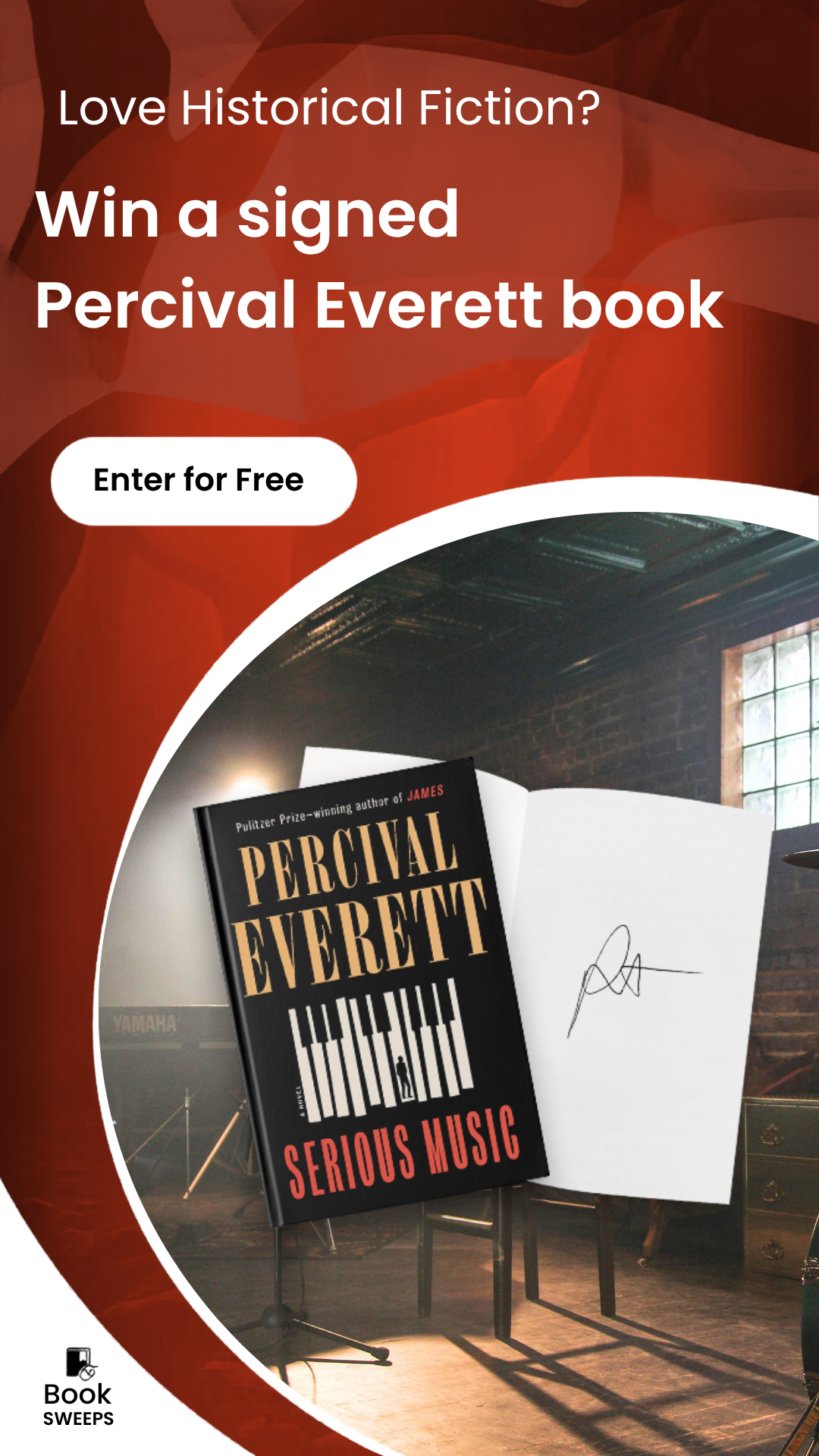 BookSweeps Facebook ad: Free Entry: Win a SIGNED Percival Everett book
