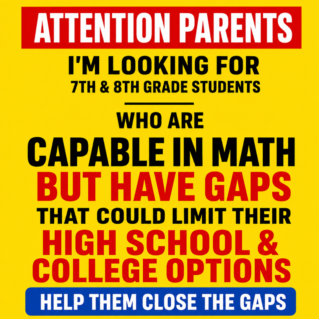 Riann Williams - The BrainSpark Math Tutor Facebook ad: Find the Math Gaps Holding Your Child Back