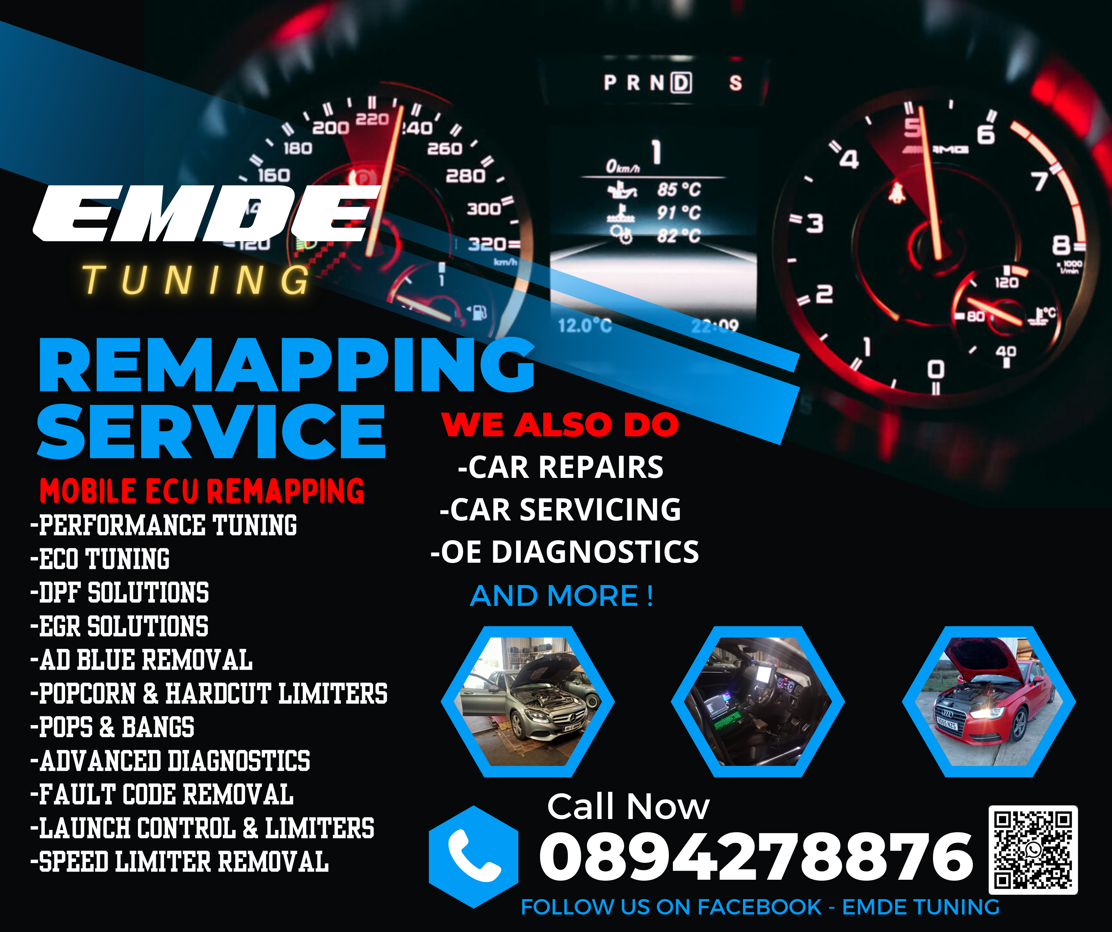 EMDE Tuning Facebook ad: EMDE Tuning Mobile remapping service