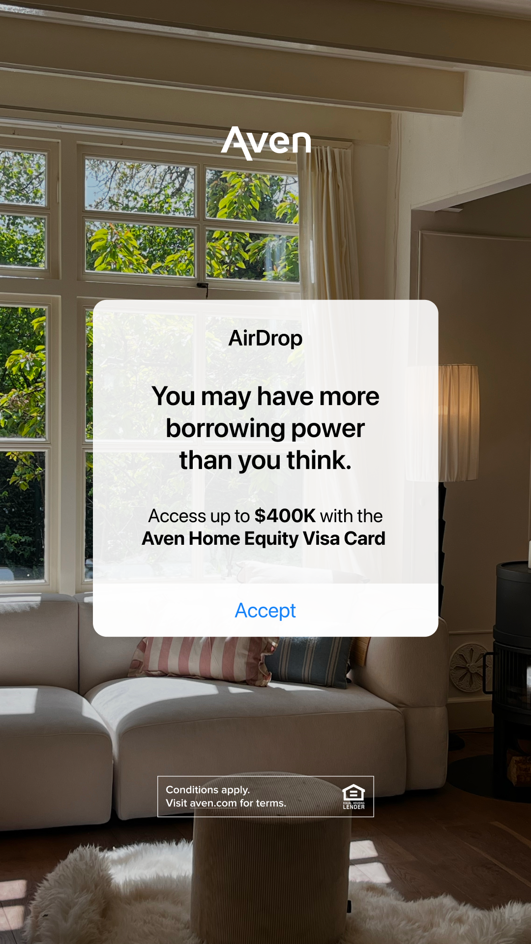 Aven Facebook ad
