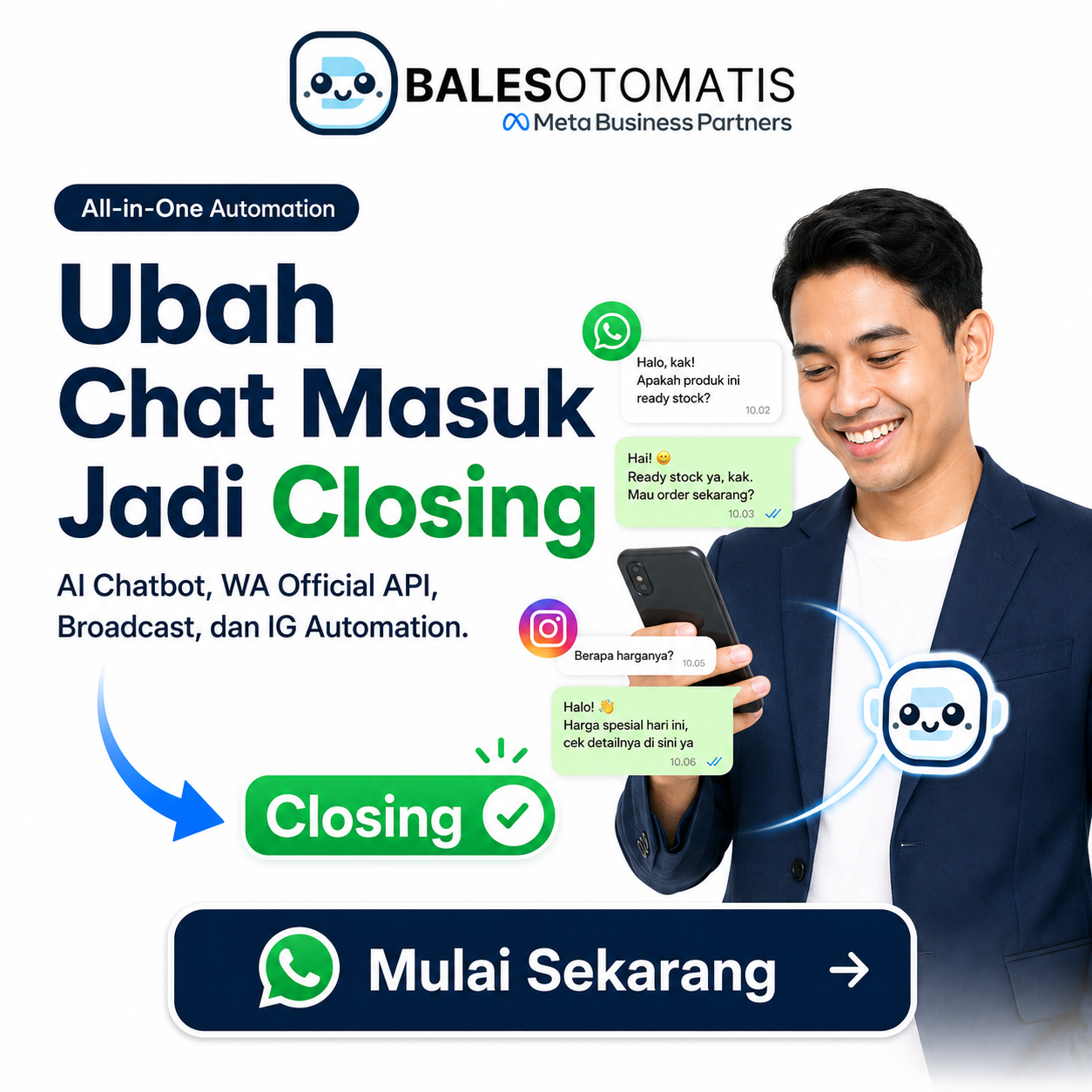 BalesOtomatis.id Facebook ad from Jun 23, 2026
