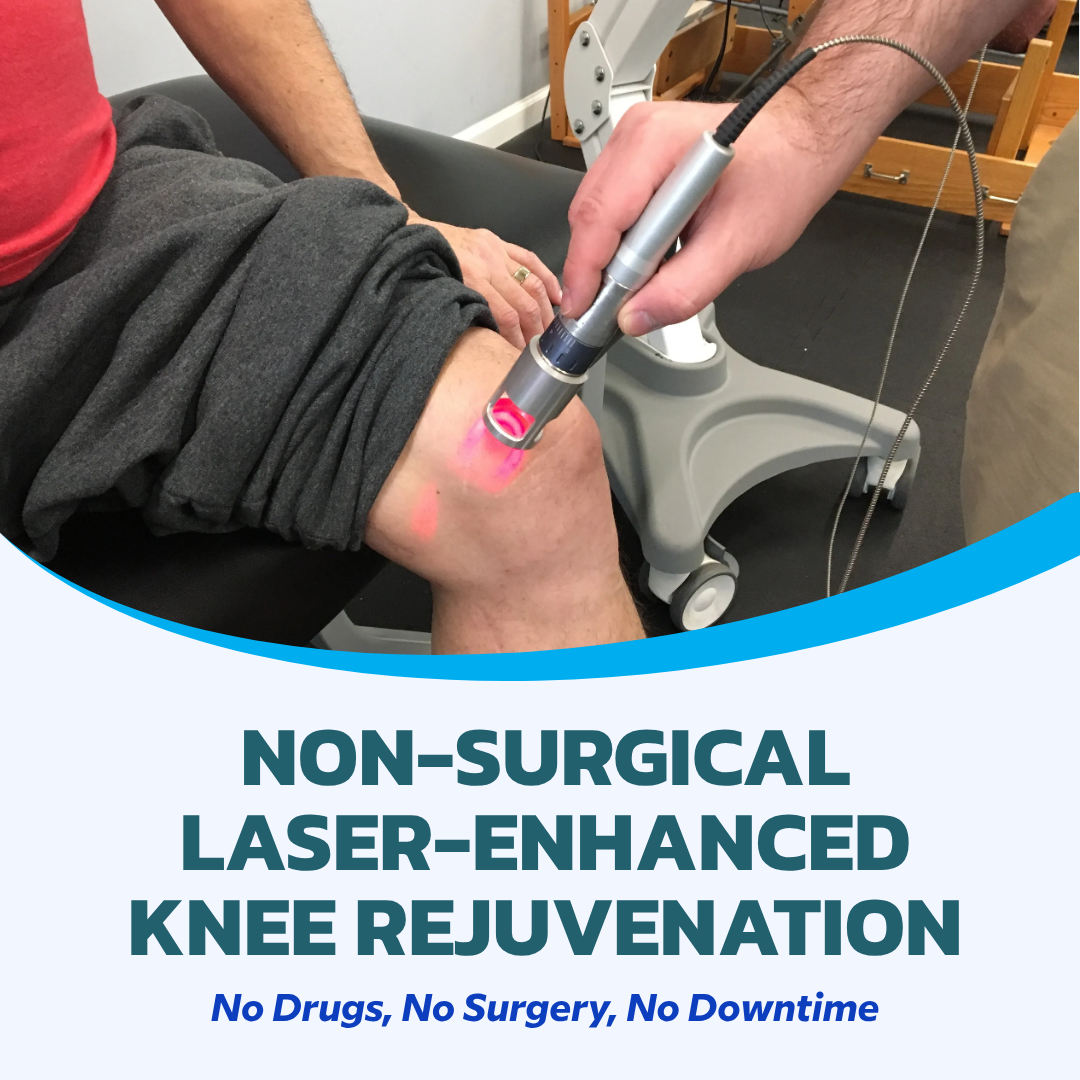 Marin Joint Health Facebook ad: Laser-Enhanced Knee Rejuvenation Breakthrough