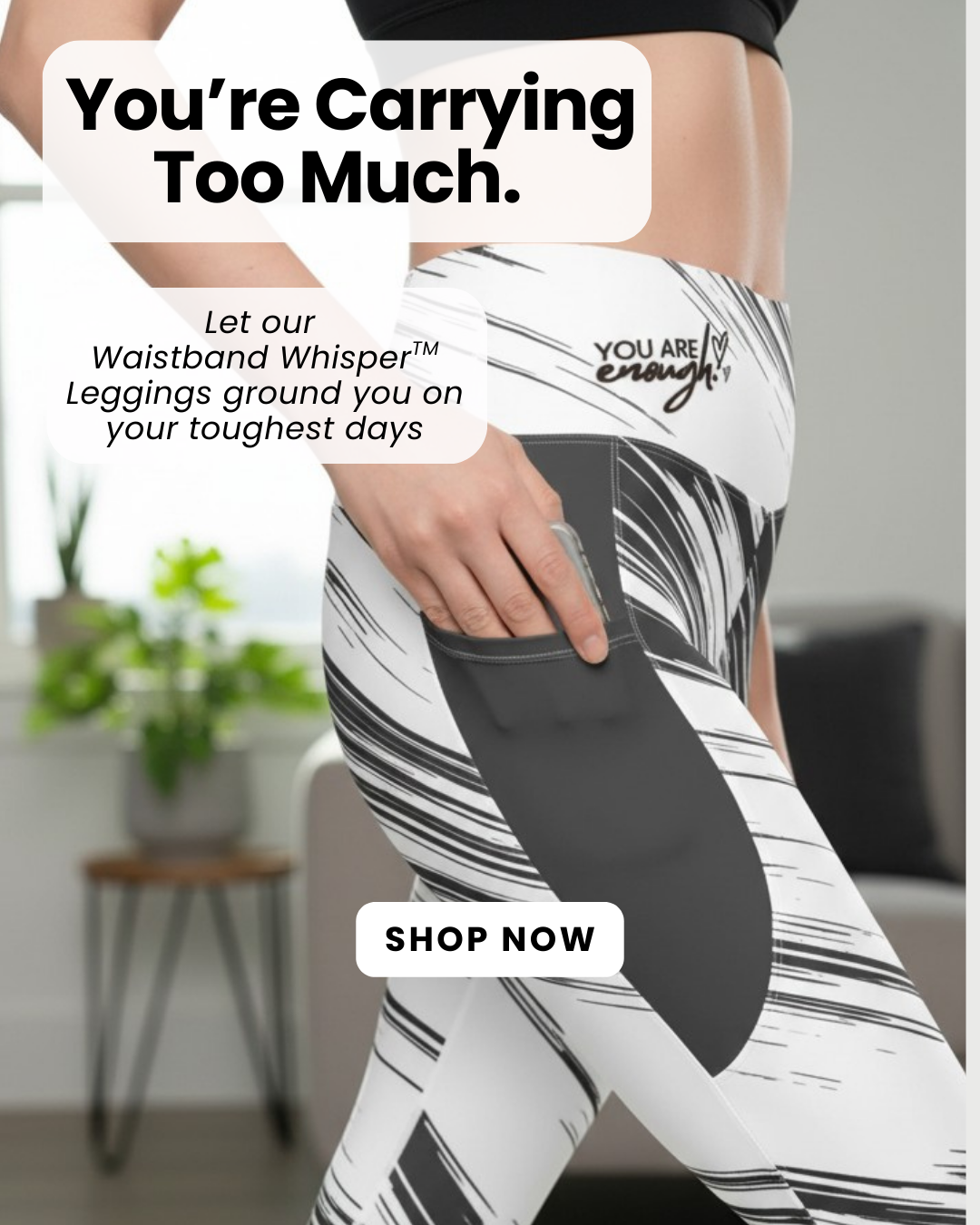 Mama Tribe United Facebook ad: Your Anxiety Is Loud. Wear the Interrupt.