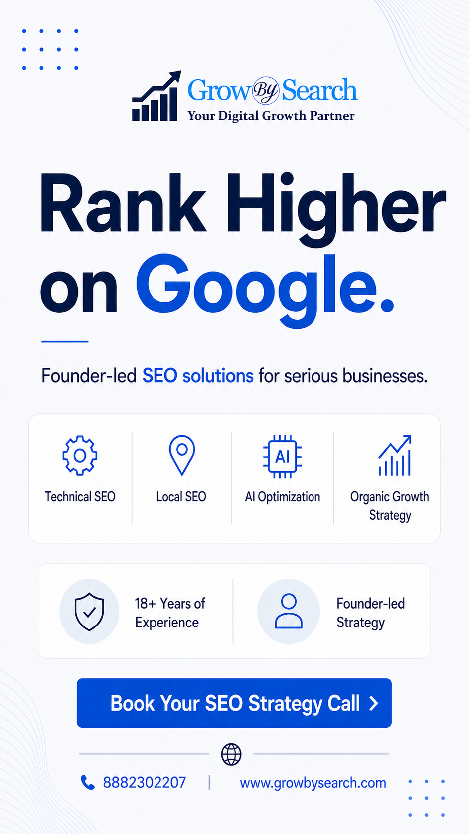 Growbysearch Facebook ad from May 23, 2026