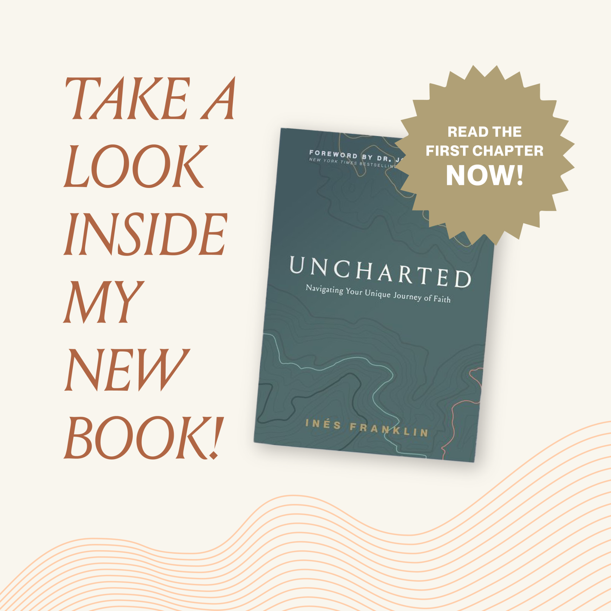 Ines Franklin Facebook ad: FREE First Chapter | Uncharted Faith Book