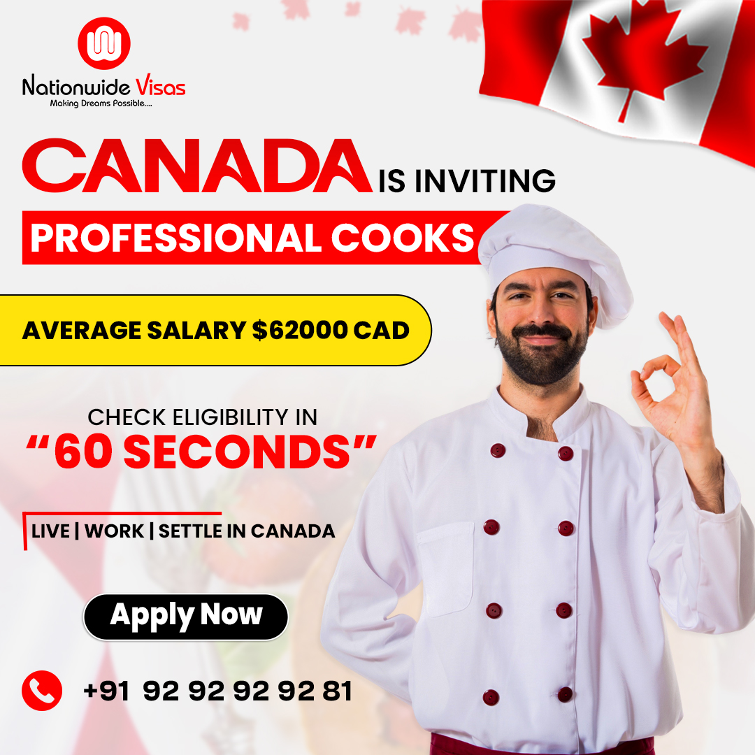 Nationwide Immigration Services pvt ltd Facebook ad: Professional Cook? Apply for Canada PR with Ease!