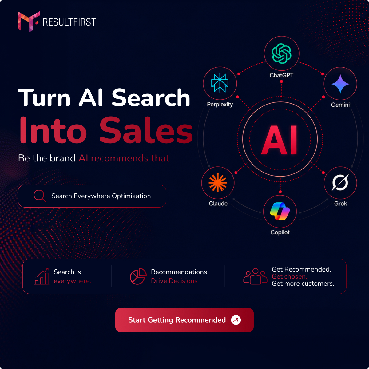 ResultFirst Facebook ad: Get Your Free AI Search Visibility Strategy