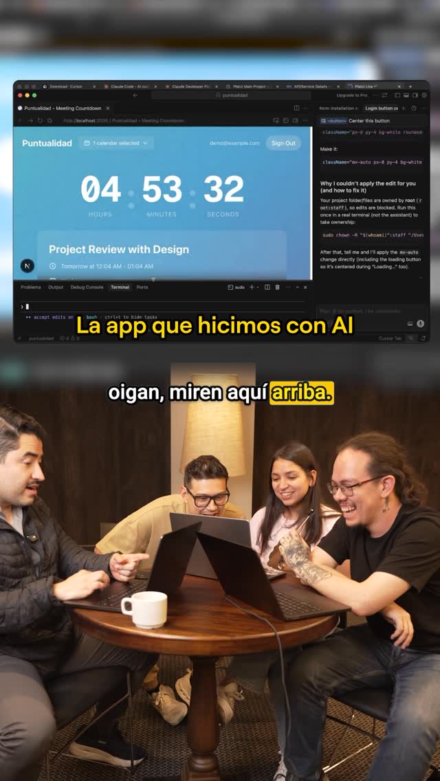Platzi Facebook ad: Creamos una app con IA en minutos