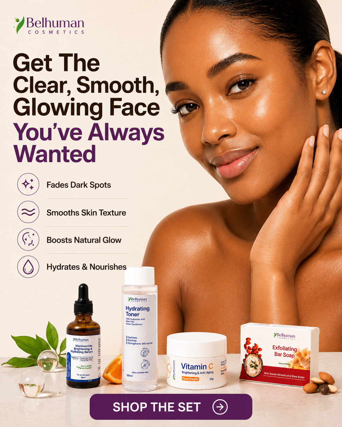 Belhuman Cosmetics Facebook ad
