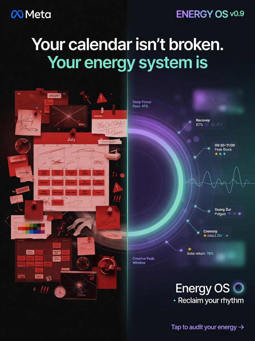 Jarret Brooks Facebook ad: If you’re too tired to enjoy the life you built. Its time…