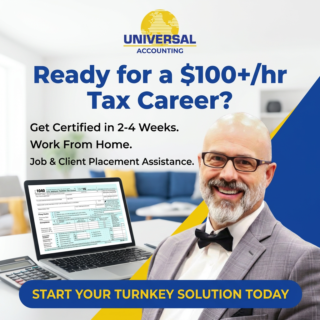 Roger Knecht, Universal Accounting Facebook ad