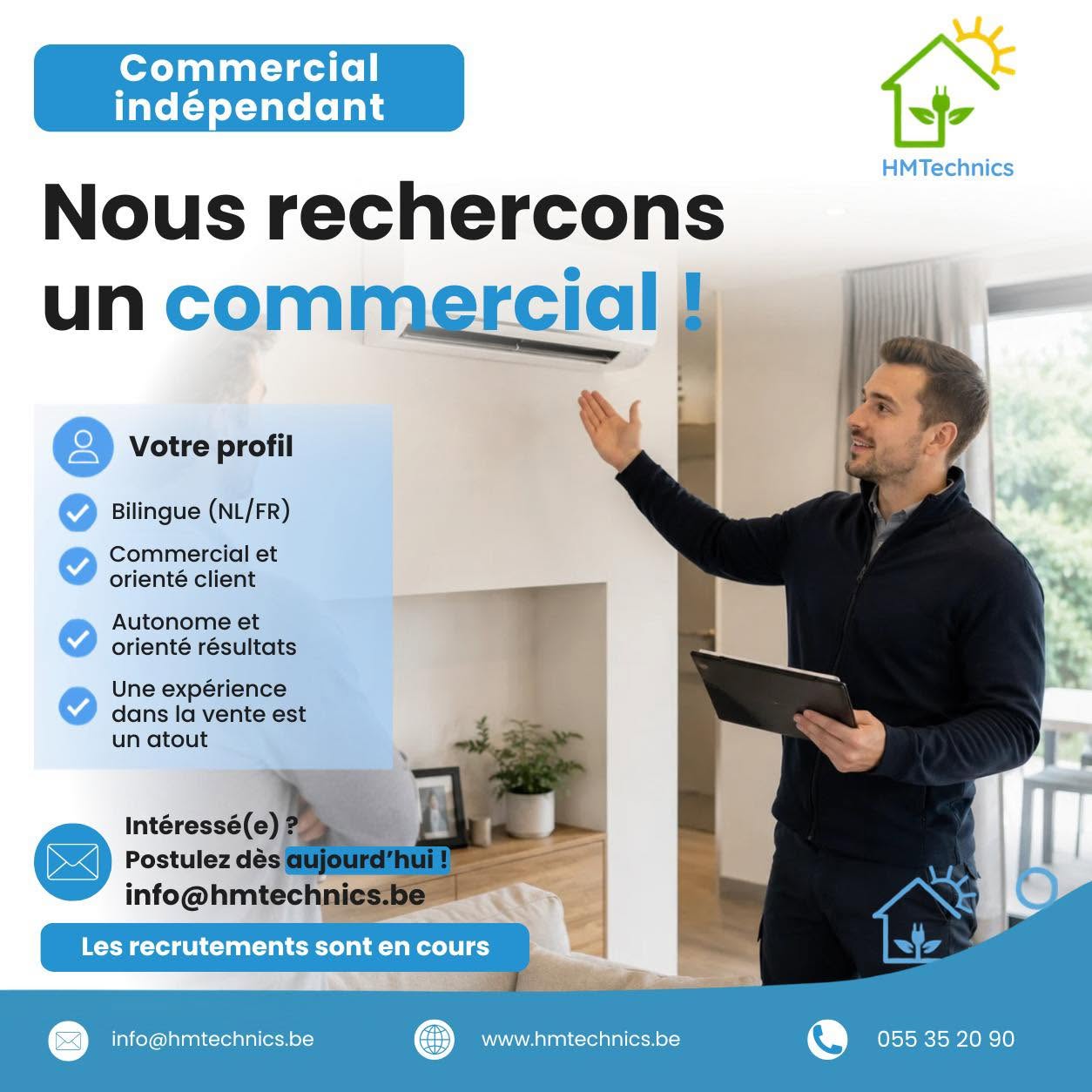 HM Technics Facebook ad: Nous recherchons des talents!