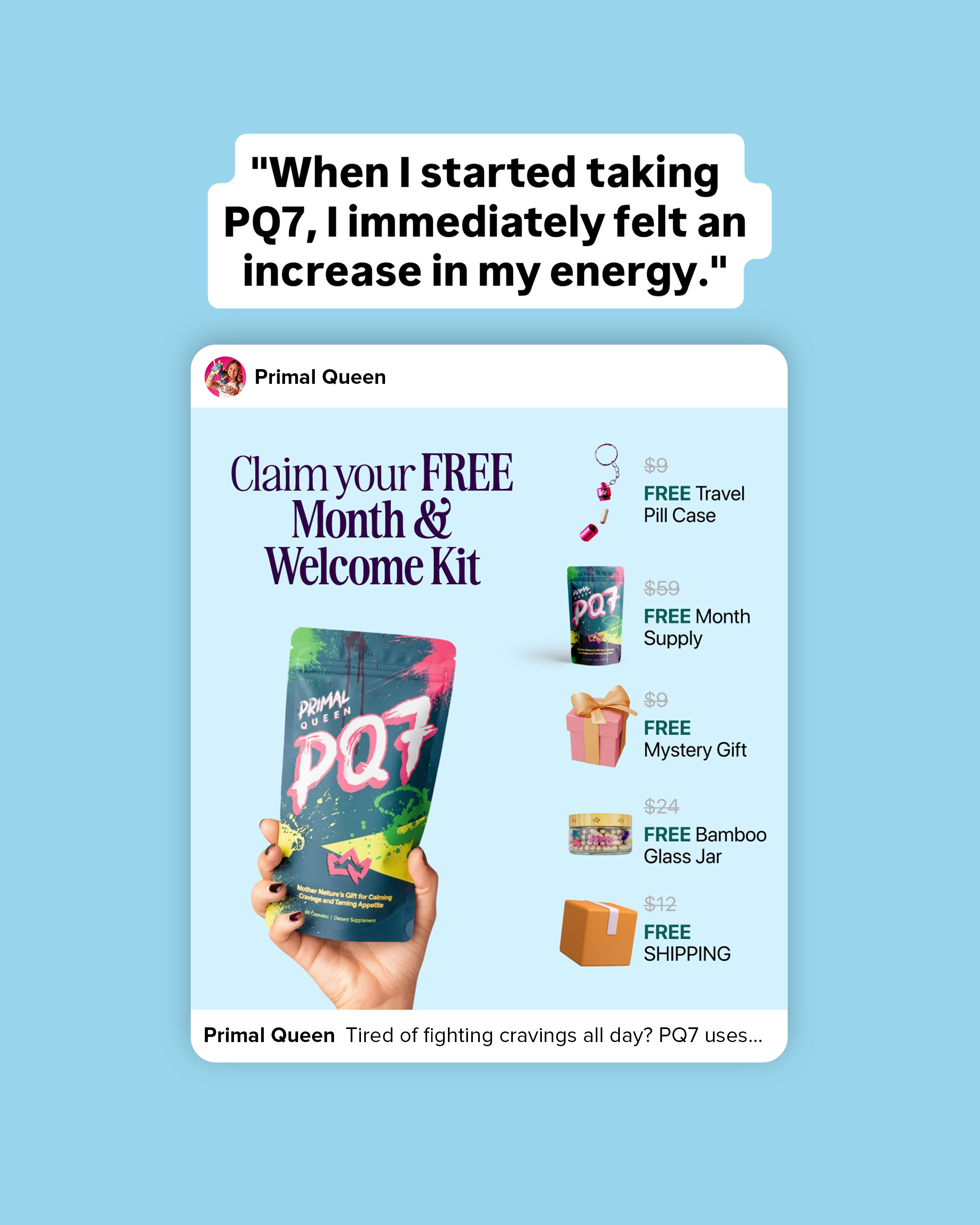 Primal Queen Facebook ad