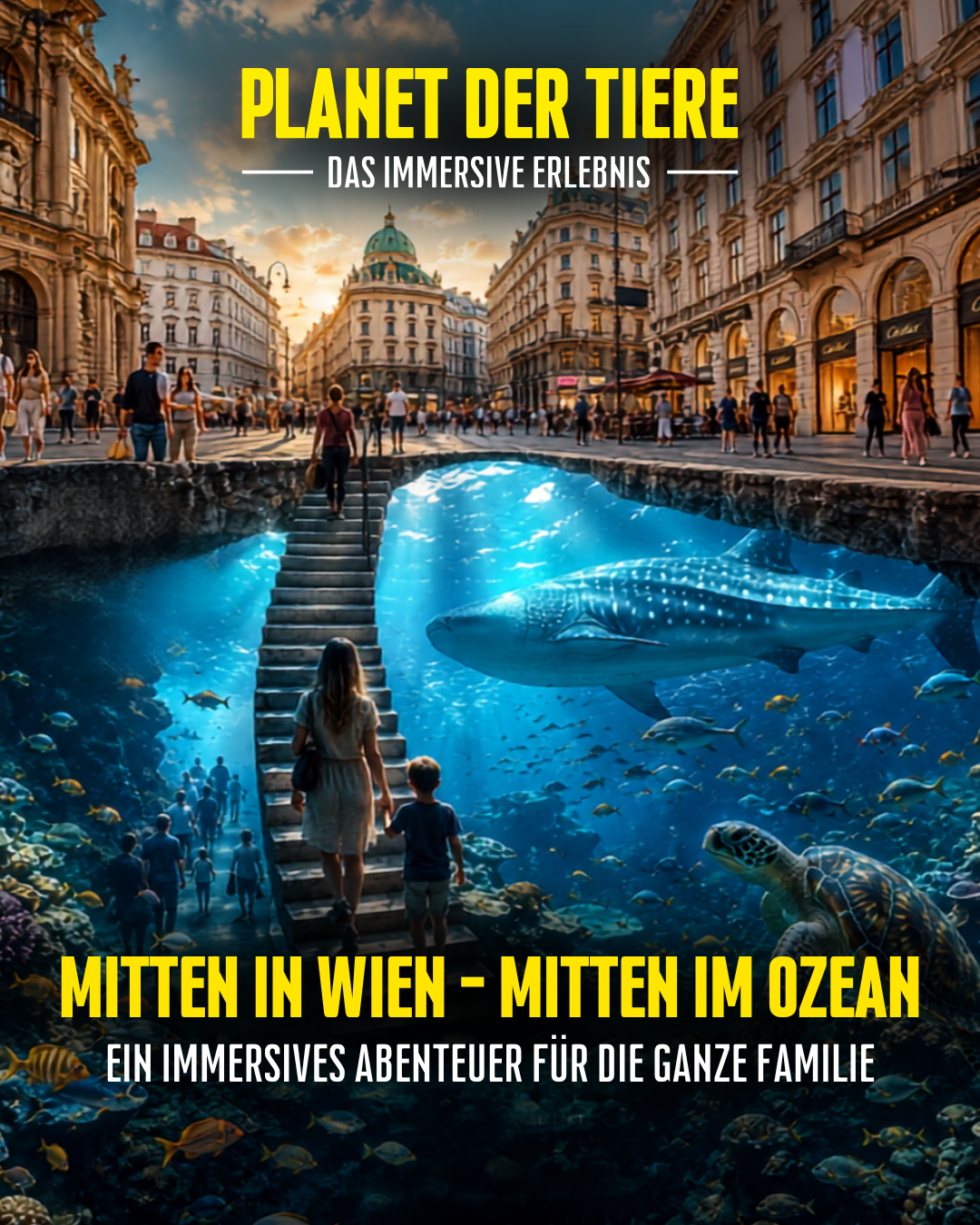 Immersium:Wien Facebook ad: Raus aus der Hitze, rein ins kühle