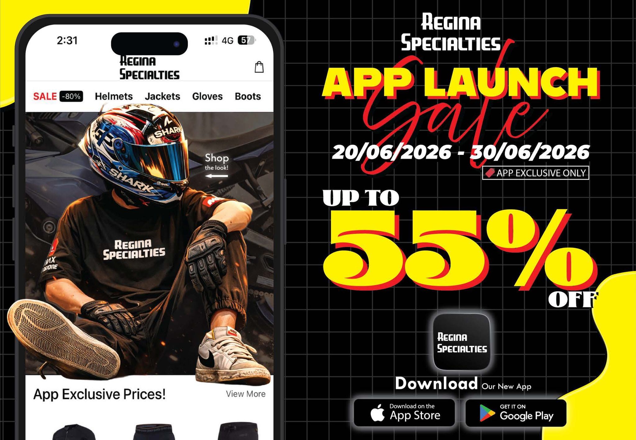 Regina Specialties Facebook ad: Regina Specialties App Launch Sale is LIVE!