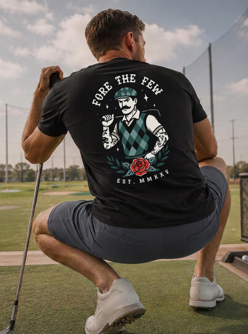 Fore The Few Facebook ad: Cool shirts for golfers.
