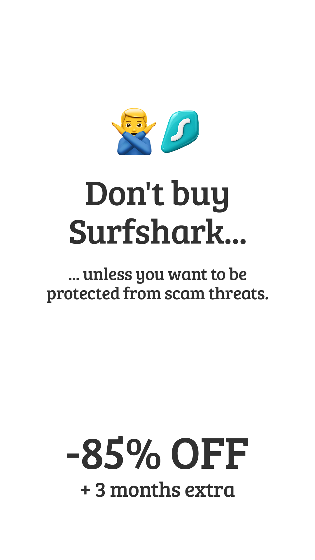 Surfshark Facebook ad