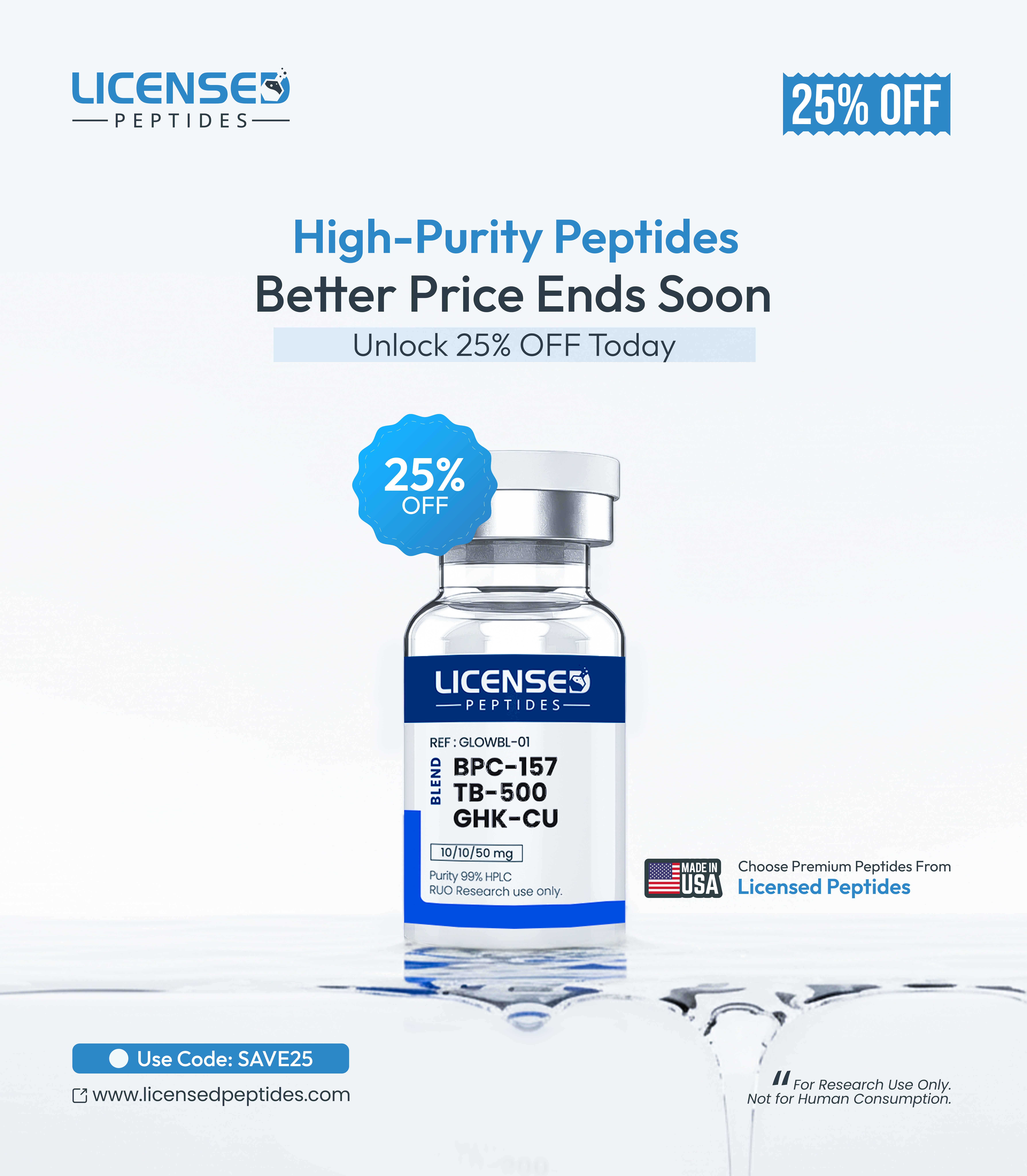 Licensed Peptides Facebook ad