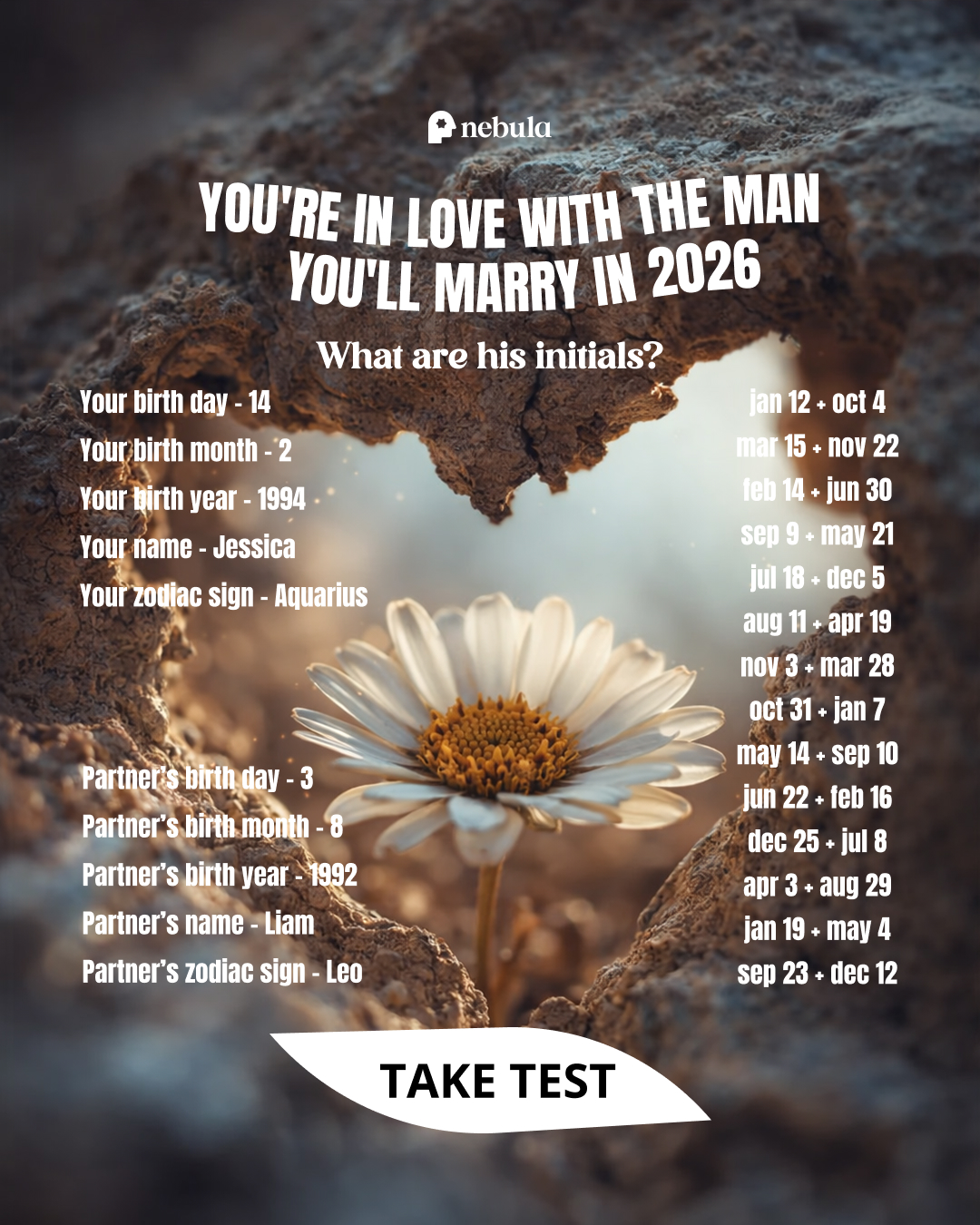 Nebula: Marriage Compatibility Facebook ad