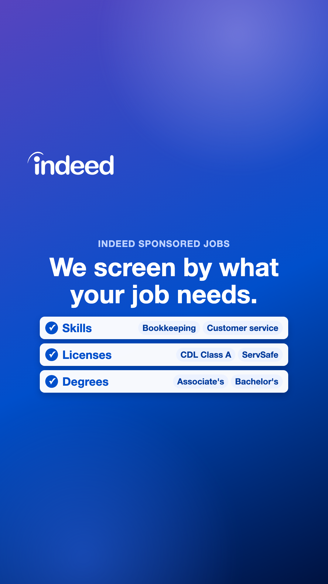 Indeed for Business Facebook ad